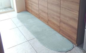 diw0101 北欧風キッチンマット ラグマットタイプ 45×240cm ゆりかご型 アッシュミント 抗菌防臭 SEK 織人しきもの屋工房