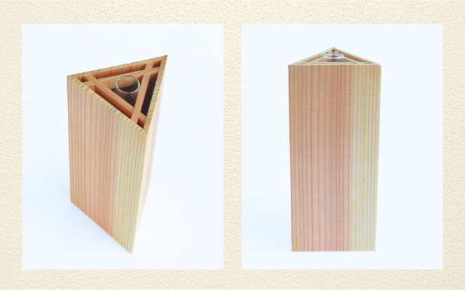 桧・杉 一輪挿し / 佐田建美 天然木 ヒノキ 桧 木製 フラワーベース インテリア 岡山県 真庭市 【sdkb012-01】