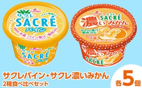 ◇期間限定◇サクレパイン・サクレ濃いみかん2種食べ比べセット 各5個 ｜ フタバ食品 アイス かき氷 デザート