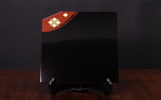 秀衡塗　隅切プレート / 漆器 食器 お皿 プレート トレイ 漆塗 うるしぬり 手塗り 木製 伝統工芸品 和 お正月 高級 結婚 新築祝い お祝い 贈答 贈り物 プレゼント ギフト 香典返し お返し おもてなし【ocy926-sumi-1A】