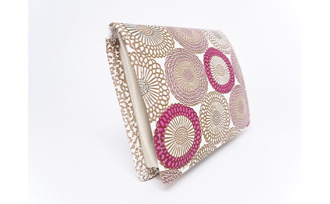 【文庫屋大関】箱まち小銭入れ　笠菊＜桃花＞【皮革工芸品】 ファッション小物 財布 民芸品 