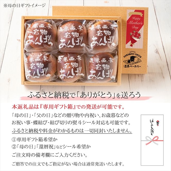 花巻温泉あんぱんと季節のプレミアムあんぱん 各3個セット 【1808】