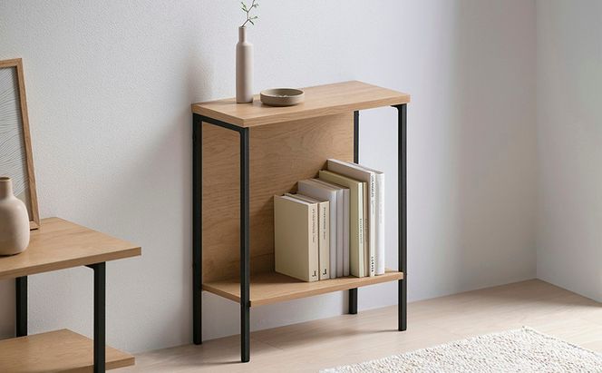 テーブル サイドテーブル HST-180 ナチュラル/ブラック アイリスオーヤマ ソファテーブル おしゃれ 北欧 スリム ナイトテーブル 木目調 スリム コンパクト 棚 デスクサイド ナチュラル 一人暮らし 新生活