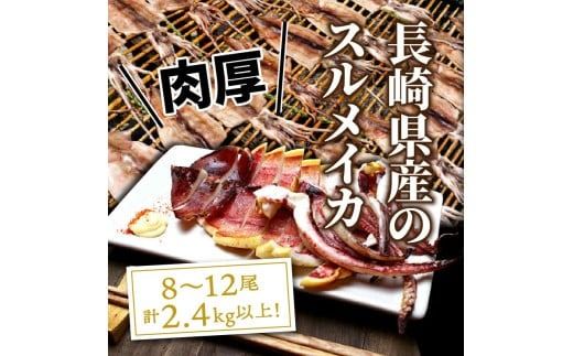 サイズは不揃いでも味は絶品!肉厚するめ烏賊一夜干し2.4㎏_1904R