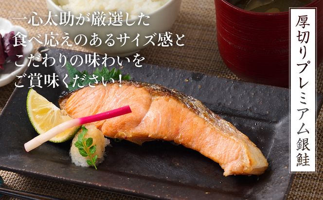 【定期便12回】厚切り プレミアム銀鮭切身 500g（500g×1パック）ギンザケ お弁当 おかず レシピ 焼き魚 ムニエル 冷凍 サケ さけ シャケ 切り身 魚 魚介 甘塩