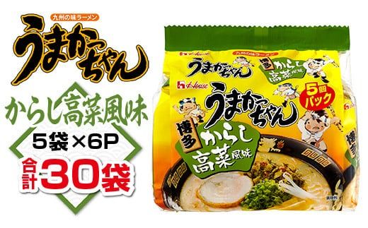 うまかっちゃん　濃厚新味　合計30袋（5袋×6P）ラーメン　とんこつラーメン　とんこつ　袋ラーメン　TY023