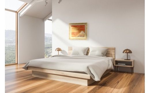 富士山溶岩パワーアート「天陽白富士」