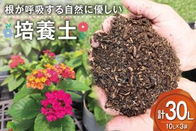 培養土 10L 3袋 計 30L [大地商会 宮崎県 日向市 452061633] 軽い ふかふか 植物 観葉植物 ガーデニング 園芸 家庭菜園 花 培養 土 鉢植え キッチンガーデン 花壇 畑