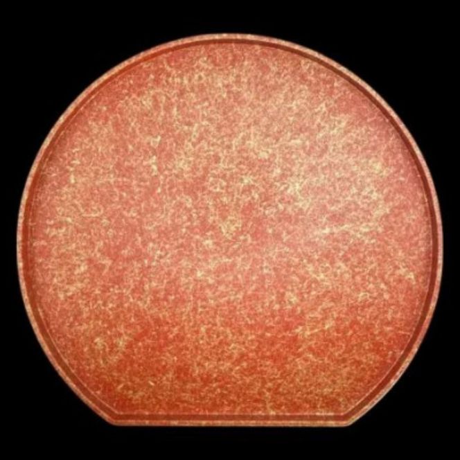 木製 半月トレイ 乱糸（マット仕上げ）本朱［NF70］ 303446_CU90036VC01