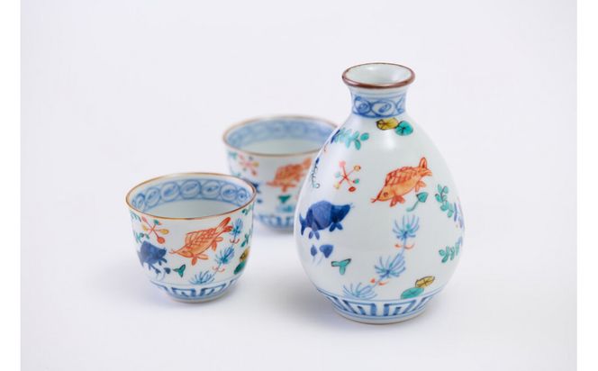 酒器揃　魚藻文 172111_CY19009