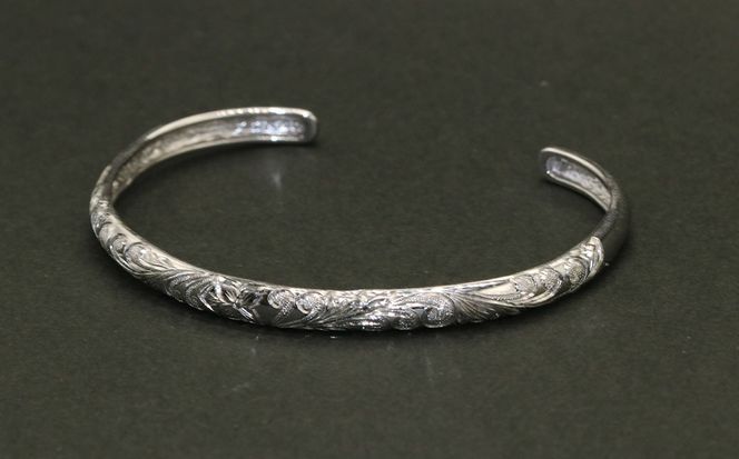 メンズバングル  こう丸・ハワイアン彫り （SV925）