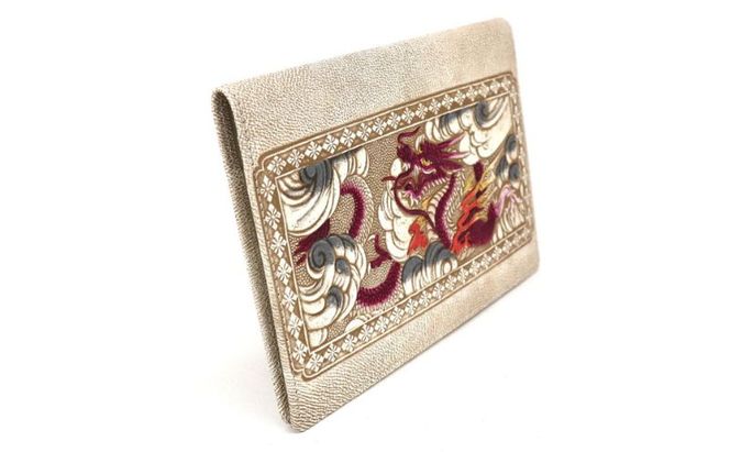 ケース パーソナルホルダー 龍 ワイン 文庫屋大関 ポーチ 通帳ケース 通帳入れ カードケース パスケース  カード  通帳 収納 収納ポーチ 保管ケース 本革 革 皮革 工芸品 工芸 雑貨 和柄 和 日本製 東京