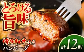 博多和牛入り ハンバーグ 100g×12個 糸島市 / 幸栄物産 牛肉 黒毛和牛[ABH051]