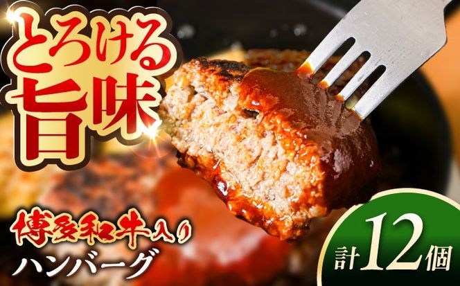 博多和牛入り ハンバーグ 100g×12個 糸島市 / 幸栄物産 牛肉 黒毛和牛[ABH051]