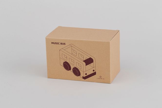 IKONIH オルゴールバス ｜ おもちゃ 子供 こども オモチャ 玩具 プレゼント お祝い 木 出産祝い 安全 オーガニックトイ ファーストトイ バス 乗り物 車 大型車 アイコニー