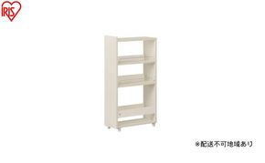 キッチン隙間収納ラック KSRーL180 ホワイト 隙間収納 すきま収納 ラック 18cm キッチンラック スリム キャスター付き ストッカー 収納 おしゃれ パントリー 棚 薄型 冷蔵庫横 洗面所 キッチン収納 アイリスオーヤマ ロータイプ