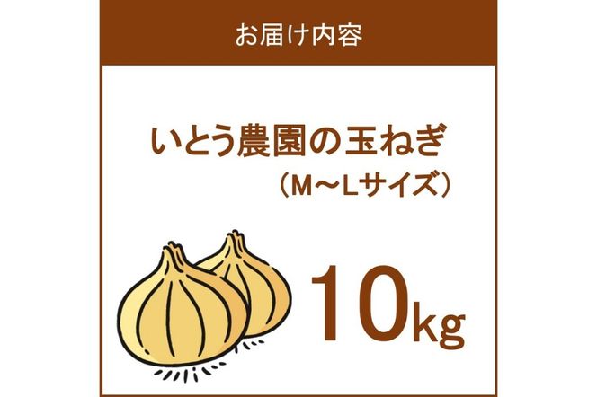 【予約：2024年10月中旬から順次発送】いとう農園の玉ねぎ 10kg ( 玉葱 タマネギ 野菜 期間限定 数量限定 10キロ )【181-0001】