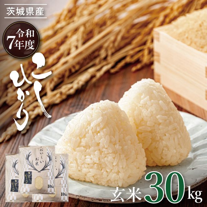 【数量限定】R7年産 コシヒカリ 玄米30kg|お米 米 こしひかり コシヒカリ 玄米 茨城県 取手市（BQ002）