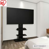 テレビ台 スタンドテレビ台 UTS-700R-BO ブラックオーク テレビスタンド ハイタイプ おしゃれ アイリスオーヤマ テレビ台 壁掛け風 テレビ台 木目調 テレビボード スタンドテレビ台 省スペース スリム 高さ調節 自立 新生活 65型 65インチ