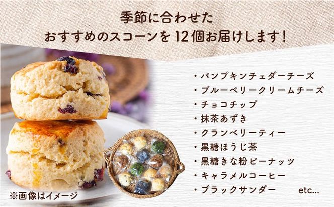 【全3回定期便】厳選おすすめ スコーン 12個セット 焼き菓子 焼菓子 お菓子 冷凍 個包装 沖縄市 / ZEBRA.Bagel[BCAE011]