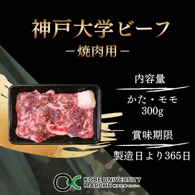 神戸牛 神戸大学ビーフ 切り落とし お試し 300g かた モモ 神戸ビーフ 牛肉 お肉 肉 赤身 アウトドア キャンプ BBQ ブランド牛 但馬牛