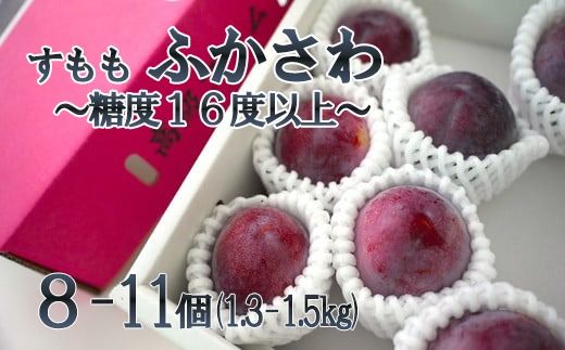 【2025年発送分】【糖度16度以上！】すもも『ふかさわ』（8〜11個入り/約1.3〜1.5kg）スモモ すもも 李 プラム フルーツ 果物 くだもの 山梨 やまなし 富士川町