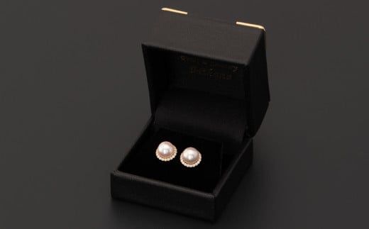 【天女！花珠最上級品を使用した『希望の光』】8㎜ アコヤ真珠ピアス K18  U-86