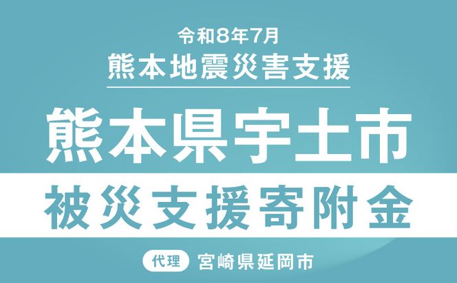 【返礼品なし】 令和8年熊本地震 熊本県宇土市災害支援 代理寄附　N0159-9993