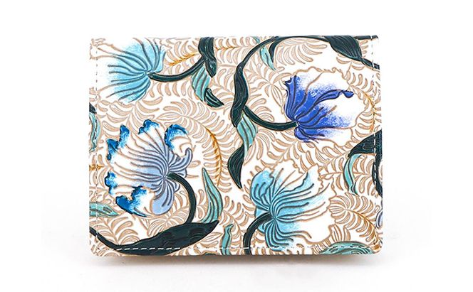 【文庫屋大関】箱まち小銭入れ　ノースガーデン＜ターコイズ＞【皮革工芸品】 ファッション小物 財布 民芸品 