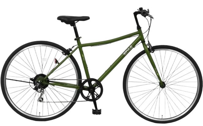 099X343-1 STYLE KIX  クロスバイク276 マットカーキ【27型 自転車 完成品 組み立て不要 アウトドア サイクリング じてんしゃ 通勤 通学 新生活】
