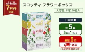 ティッシュ スコッティ フラワーボックス 5箱 ( 5箱 × 1パック)