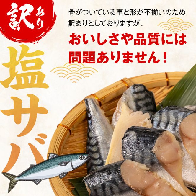 【訳あり】塩サバ切り身昆布味（500g×2）N0212-YA0506
