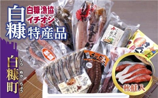 白糠漁協イチオシ白糠特産品セット 秋鮭入 ほっけ かれい 本ししゃも こまい 秋鮭 たこ さんま ギフト 熨斗 ふるさと納税  北海道 白糠町