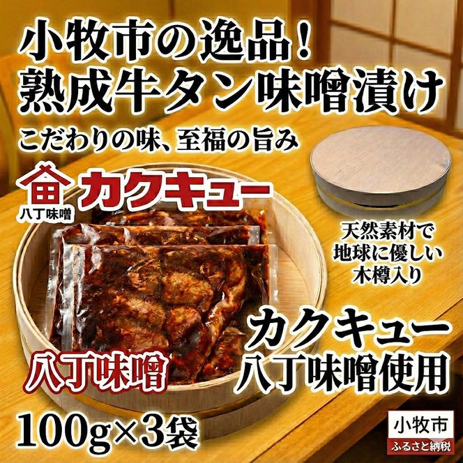 手作り100%カクキュー八丁味噌使用漬込み牛タン・クラフト木樽のセット ［148G04］ 手作り100% カクキュー 八丁味噌使用 漬込み牛タン クラフト木樽のセット 八丁味噌 熟成 牛タン 味噌漬け ファルカタ材 クラフト木樽 セット 厳選素材 伝統製法 唯一無二 職人技 小分け おつまみ おかず お取り寄せ 愛知県 小牧市 送料無料