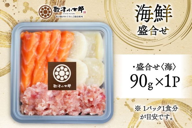 詰め合わせ 漁師めし 盛合せ 〈海〉 90g×1 [橋本水産食品 宮城県 南三陸町 m304amh590008] 魚介 魚介類 魚 海鮮 海鮮丼 丼 サーモン 銀鮭 鮪 まぐろ マグロ 鮭 まぐろたたき 小分け 個包装 冷凍 三陸 ホタテ 帆立 ほたて