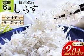 6回 定期便 駿河湾産 しらす干し 100g×1 釜上げしらす 120g×2 計3パック [マルあ水産 静岡県 吉田町 22424641] 魚 海鮮 しらす 白子 シラス 天日 じゃこ 小分け おじゃこ しらす干し