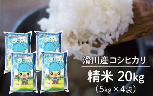 滑川産コシヒカリ（精米20kg）　[D-007001]