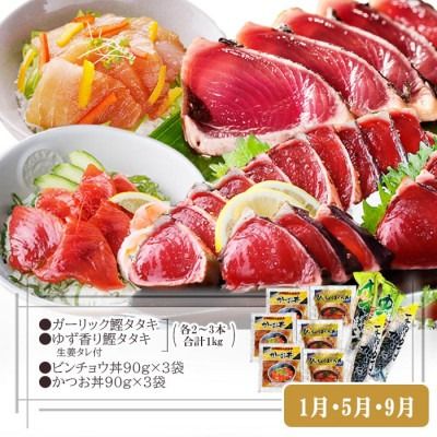 定期便(2回配送)一本釣りかつお・まぐろ三昧　(さつまあげも) DD-6005 【1166750】