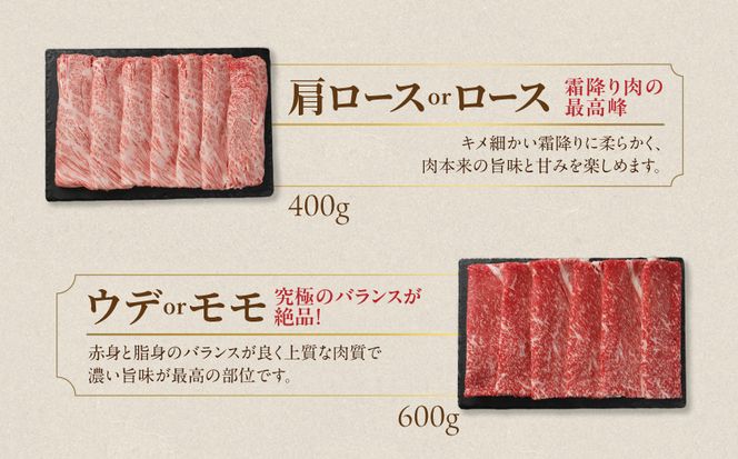 畜産農家応援! 宮崎牛スライス2種1kgセット(霜降り400g 赤身600g)_19-N2-001-1kg-S4A6 