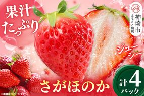 【2027年1月中旬より発送開始】さがほのか4パック【果物 くだもの フルーツ いちご イチゴ 苺 佐賀】(H116134)