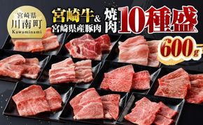 牛肉 豚肉 ※発送月が選べる※ 牛肉 宮崎牛 ＆ 宮崎県産 豚肉 焼肉 10種 【 肉 牛 牛肉 豚肉 豚 ぶた肉 国産 黒毛和牛 宮崎牛 BBQ 焼肉 ロース カタロース バラ モモ ウデ 】ⅢⅠ [D00623]