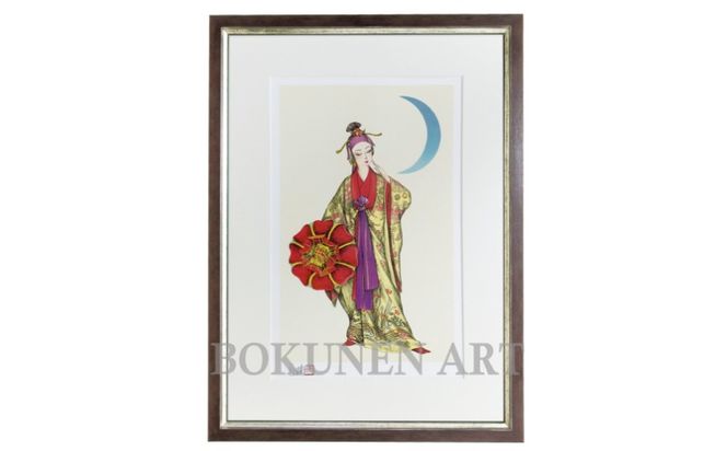 【名嘉睦稔】リトグラフ作品「花笠(ハナガサ)」