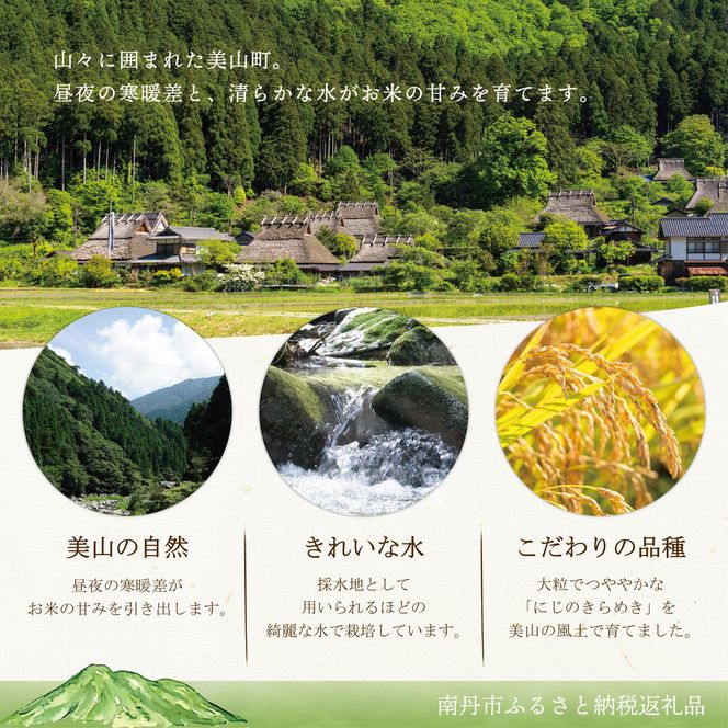 定期便3回 令和8年産 新米 にじのきらめき 5kg 美山町産 こと美山米 令和8年 5キロ お米 精米 新米26
