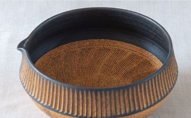 鉄釉 すり鉢 (XL) 糸島市 / 醇窯 鉢 丼 陶器[AOE001] 醇窯 高須健太郎 陶器 うつわ 器 やきもの 食器 すり鉢 焼き物 サラダボウル