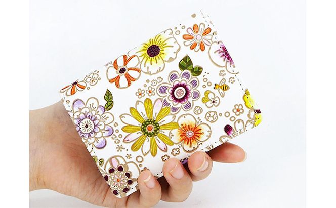 【文庫屋大関】箱まち小銭入れ　みつばち【皮革工芸品】 ファッション小物 財布 民芸品 