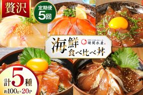 海鮮丼 海鮮漬け丼 5か月 定期便 [請関水産 宮崎県 日向市 452061452] 海鮮丼の具 海鮮 海鮮丼セット 食べ比べ 丼 冷凍 ギフト 漬け丼 ブリ 真鯛 マダイ カンパチ かんぱち まぐろ マグロ サーモン