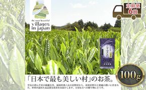 定期便 6ヶ月 お茶 煎茶 八女茶 100g×1袋 奥八女 星野村 高級 深蒸し 茶 星野茶 緑茶 6回 コース お楽しみ 