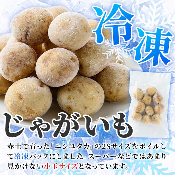 冷凍じゃがいも (計7.5kg・250g×30袋) ジャガイモ ニシユタカ にしゆたか 冷凍 ボイル 小分け 小玉 小さめ フライ アヒージョ スープ カレー シチュー 簡単調理 お弁当 おかず 野菜 赤土 【有限会社やまた水産食品】akn036-07