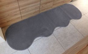 diw0385 北欧風キッチンマット ラグマットタイプ 65×270cm ピーナッツ型 スチール 抗菌防臭 SEK 織人しきもの屋工房