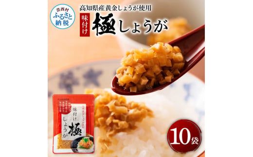 [CF-R7hbk]SNS006 味付け極しょうが110g×10袋 - しょうが ショウガ 生姜 生ふりかけ 坂田信夫商店 黄金しょうが 高知 国産 料理 おかず 調味料 ご飯のお供 混ぜご飯 刻み生姜 話題